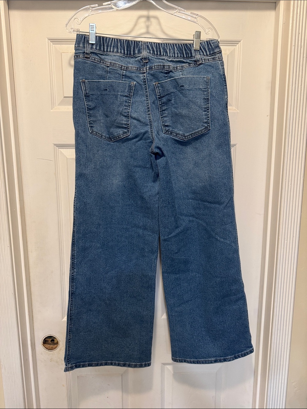 No Boundries Women's High-Rise Wide-Leg Jeans - Light Blue - Picture 3 of 5